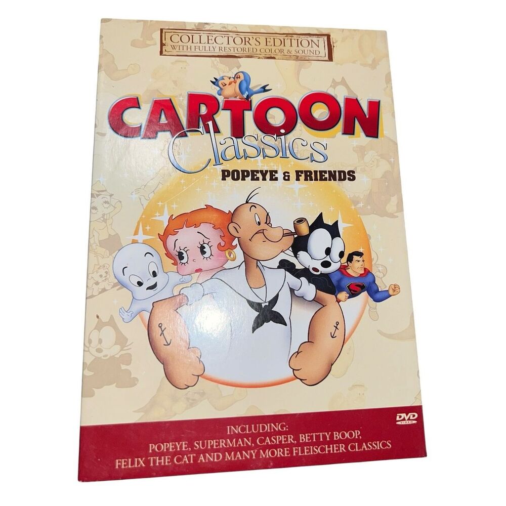 Cartoon Classics Popeye & Friends 5 Disc DVD Set Betty Boop Felix Superman VTG